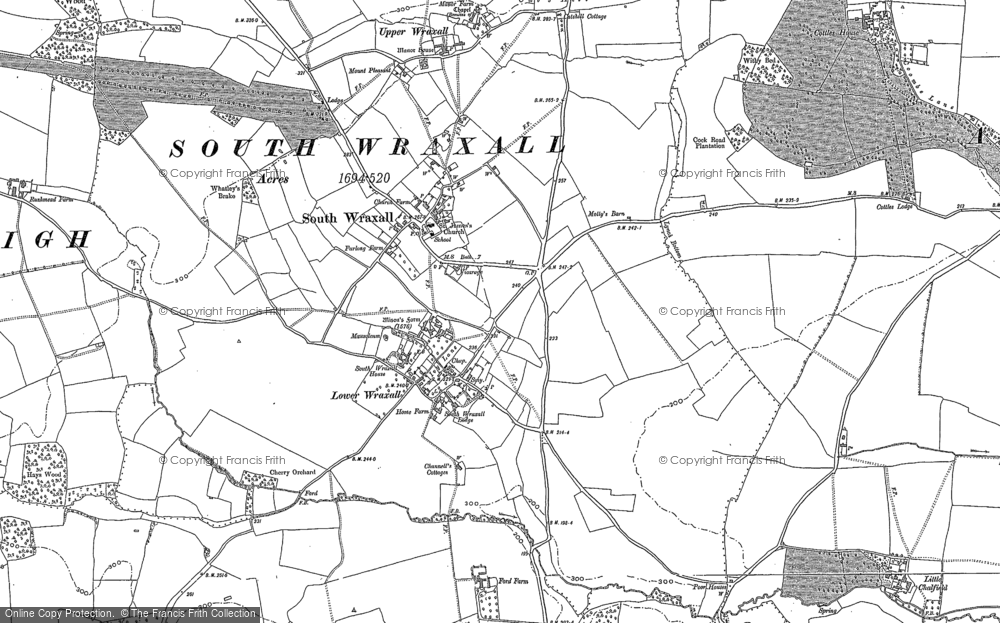 Old Map of Lower Wraxall, 1922 in 1922