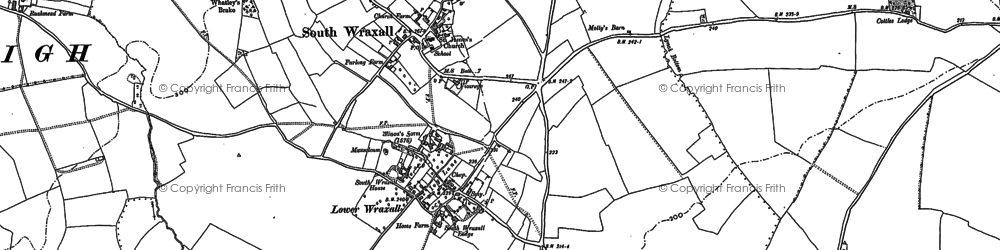 Old map of Lower Wraxall in 1922