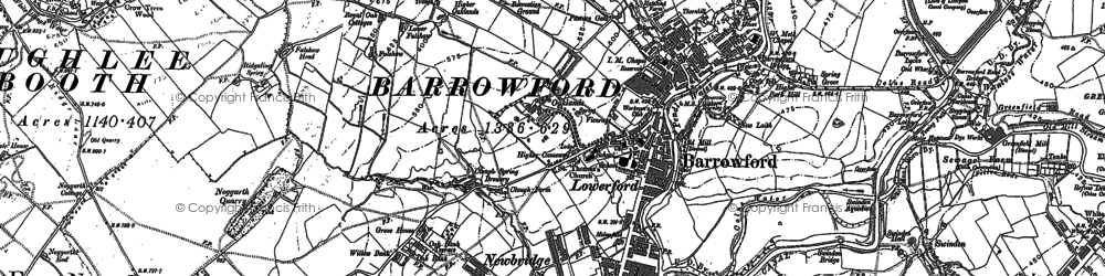 Old map of Lowerford in 1891
