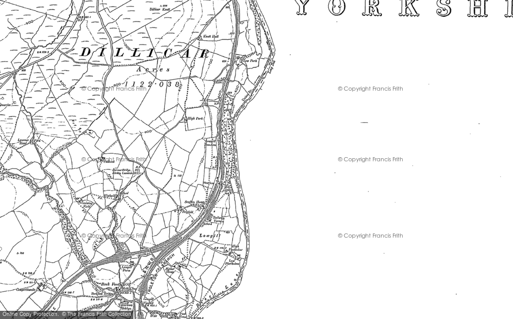 Old Map of Historic Map covering Beck Foot in 1897