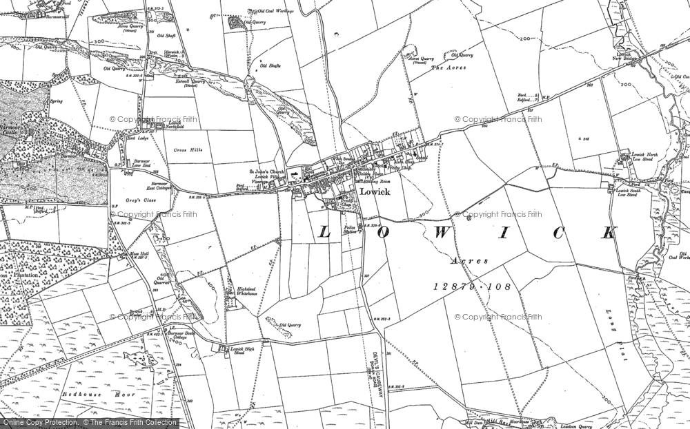 Old Map of Historic Map covering Bar Moor in 1897