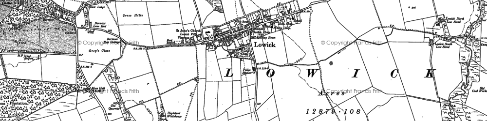 Old map of Barmoor South Moor in 1897