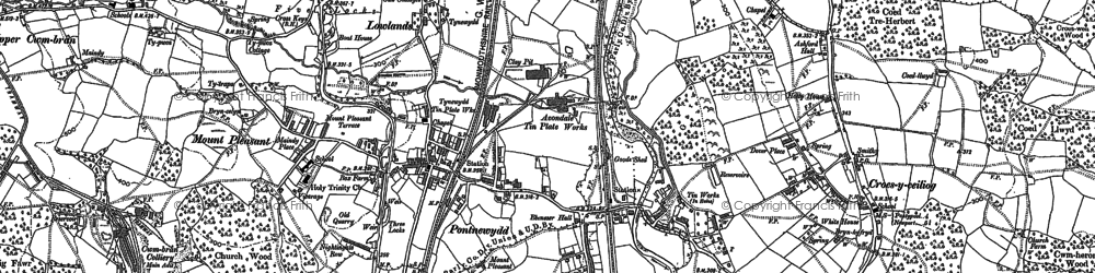 Old map of Lowlands in 1899