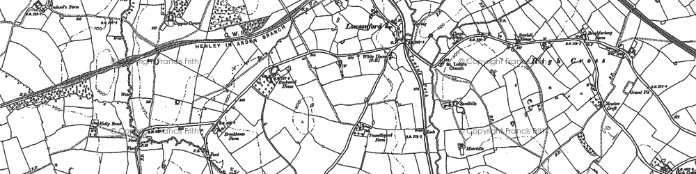 Old map of Bushwood Ho in 1886