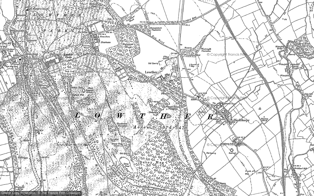 Old Map of Lowther, 1897 - 1913 in 1897