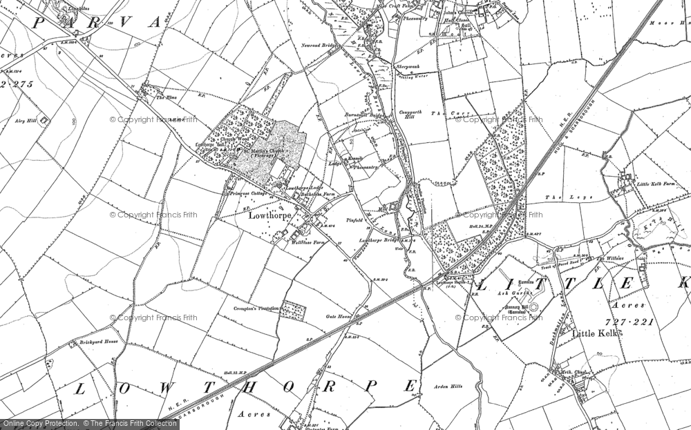 Old Map of Lowthorpe, 1891 in 1891
