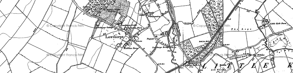Old map of Lowthorpe in 1891