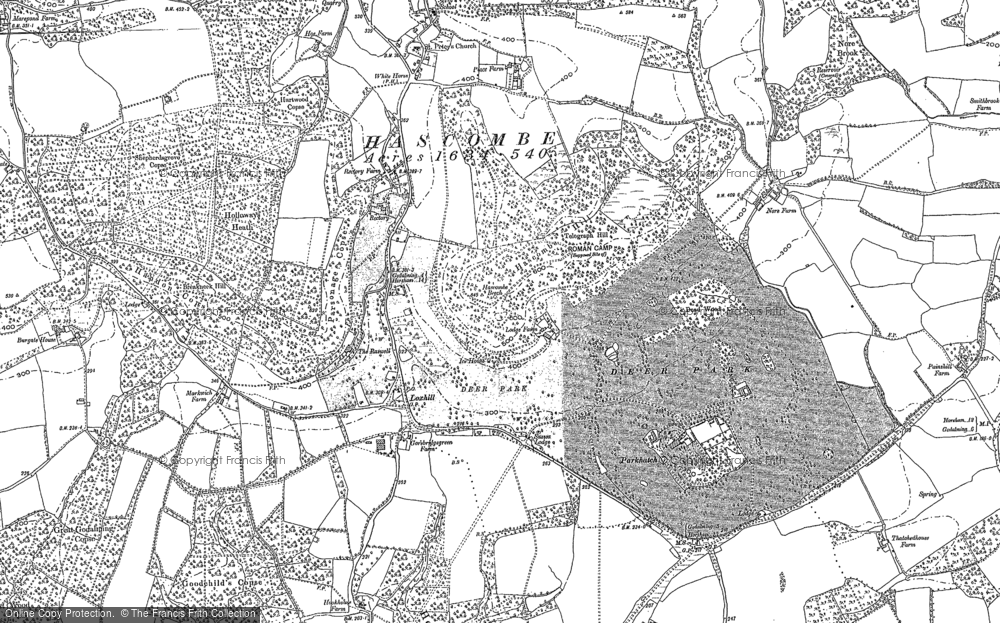Old Map of Historic Map covering Peartree Green in 1895