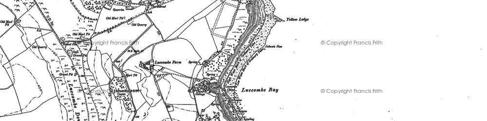 Old map of Luccombe Village in 1907