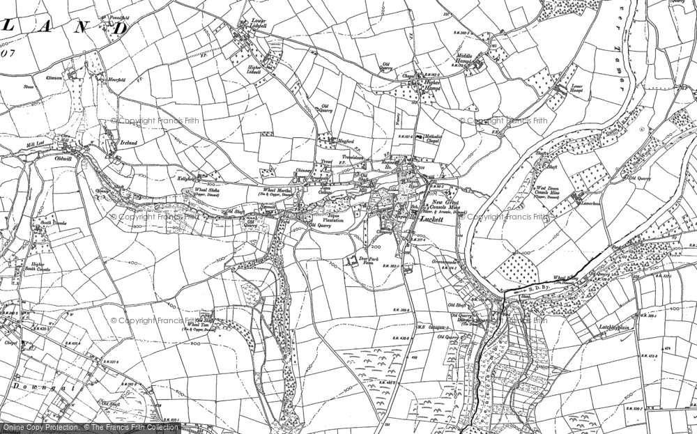 Old Map of Historic Map covering Broadgate in 1905