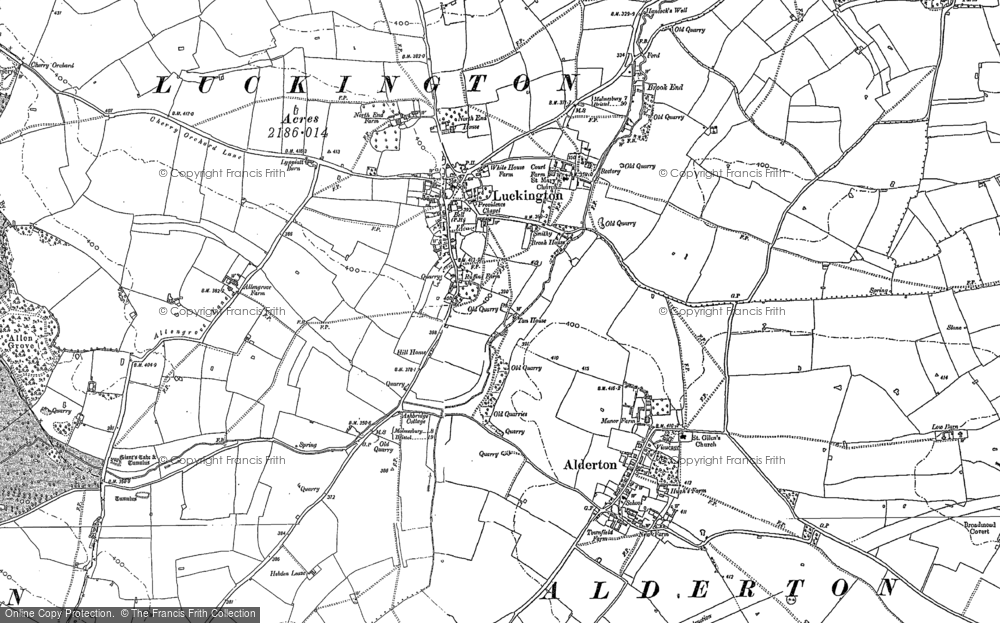 Old Map of Historic Map covering Brook End in 1919