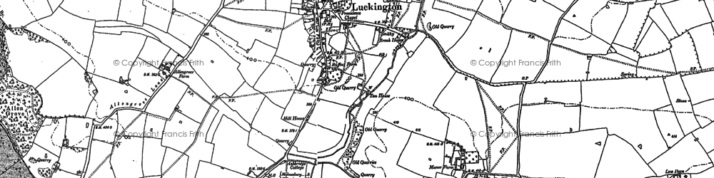 Old map of Luckington in 1919