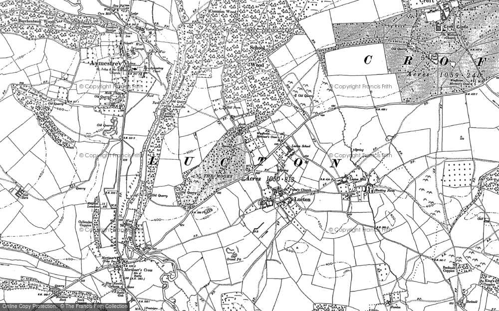 Old Map of Lucton, 1885 - 1902 in 1885