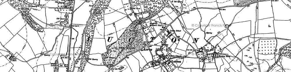 Old map of Lucton in 1885
