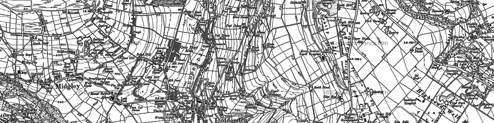 Old map of Luddenden in 1892