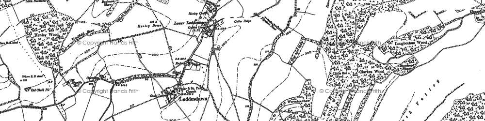 Old map of Coomb Hill in 1895