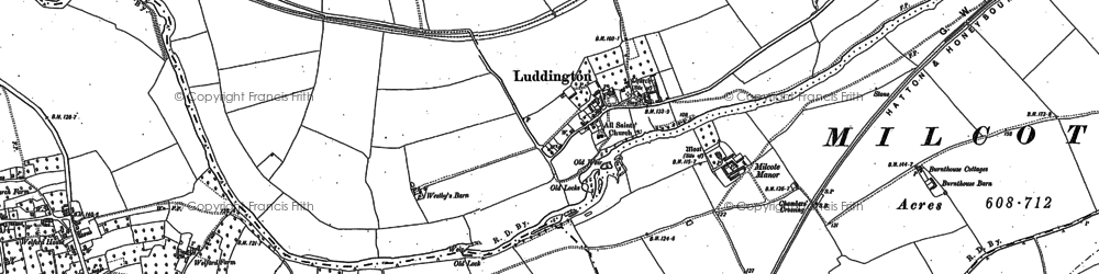 Old map of Luddington in 1883
