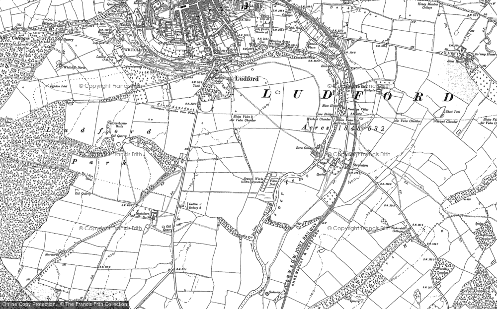Old Map of Ludford, 1902 in 1902