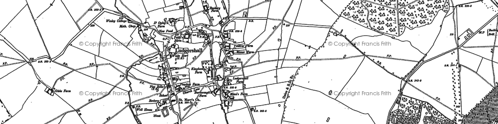 Old map of Ludgershall in 1898
