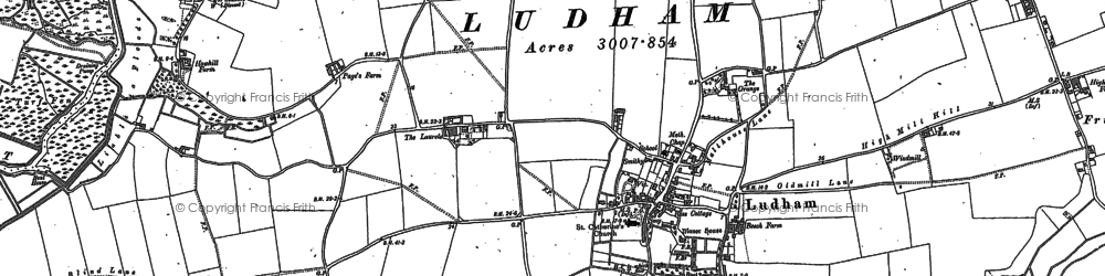 Old map of Ludham in 1880