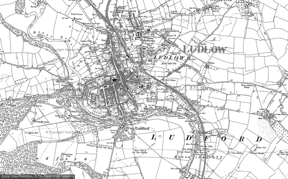 Old Map of Ludlow, 1902 in 1902