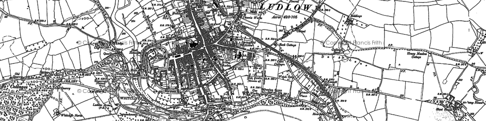 Old map of Ludlow in 1902