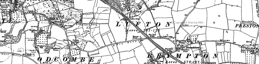 Old map of Lufton in 1886