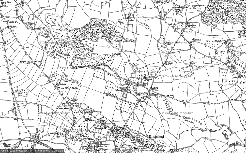 Old Map of Lugg Green, 1885 in 1885