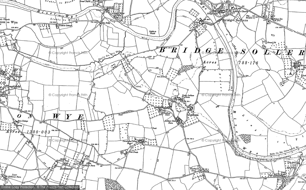 Old Map of Lulham, 1886 in 1886