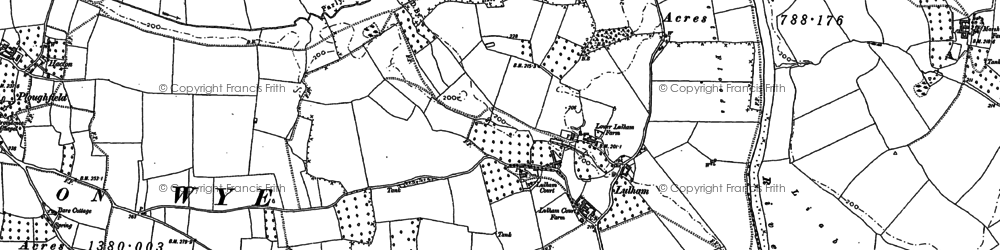 Old map of Lulham in 1886