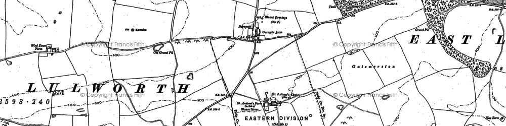 Old map of Marley Wood House in 1900