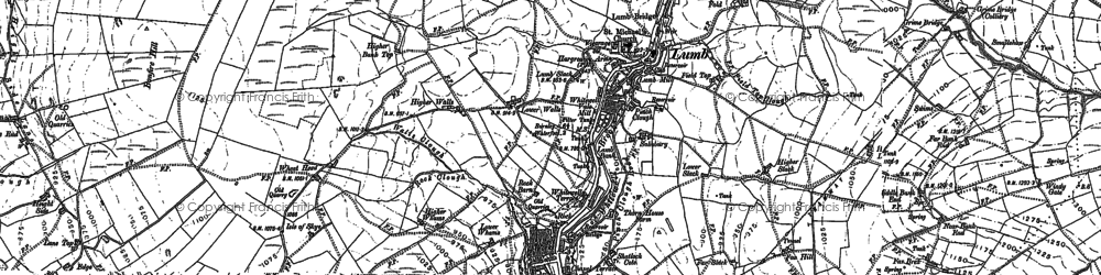 Old map of Lumb in 1892
