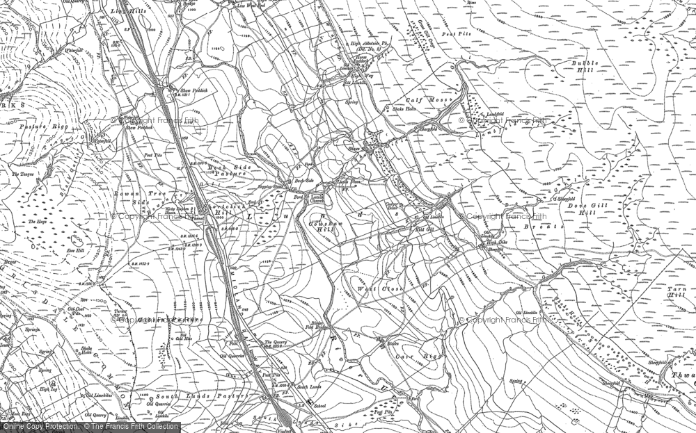Old Map of Historic Map covering Yore Ho in 1907