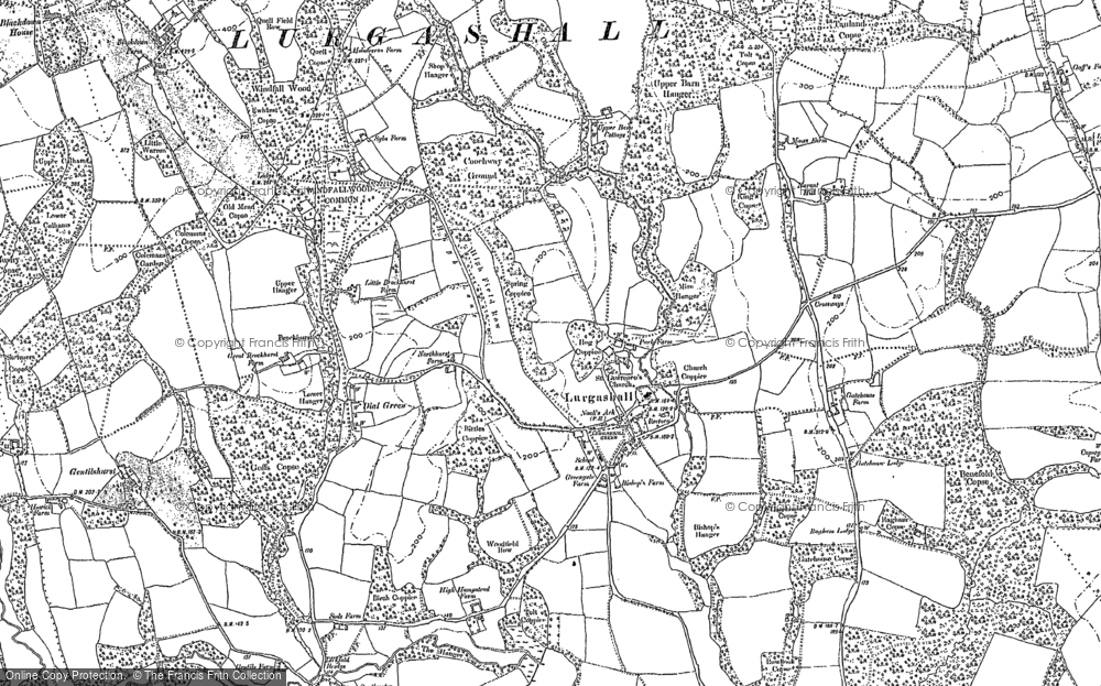 Old Map of Historic Map covering Shopp Hill in 1895