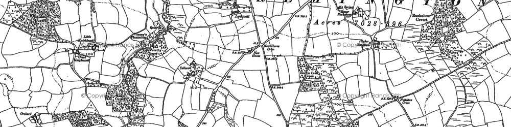 Old map of Brookham in 1886