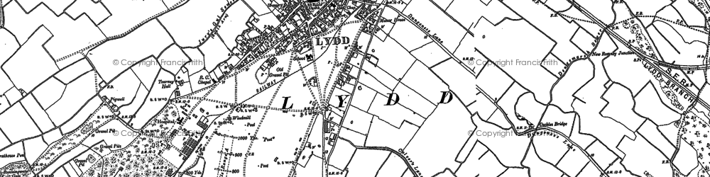 Old map of Lydd in 1906