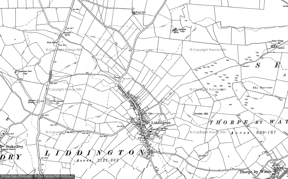Old Map of Lyddington, 1899 - 1902 in 1899