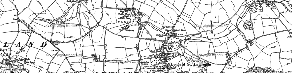 Old map of Lydeard St Lawrence in 1887