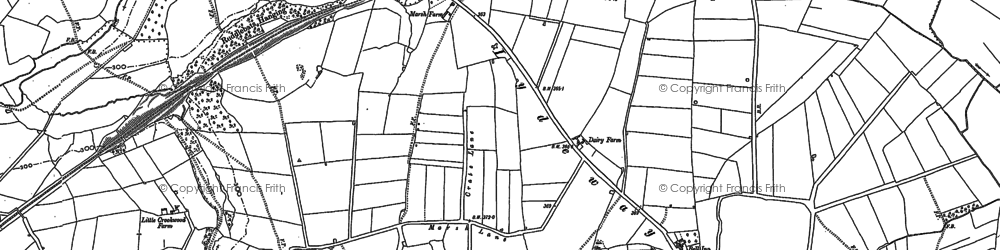 Old map of Lydeway in 1899