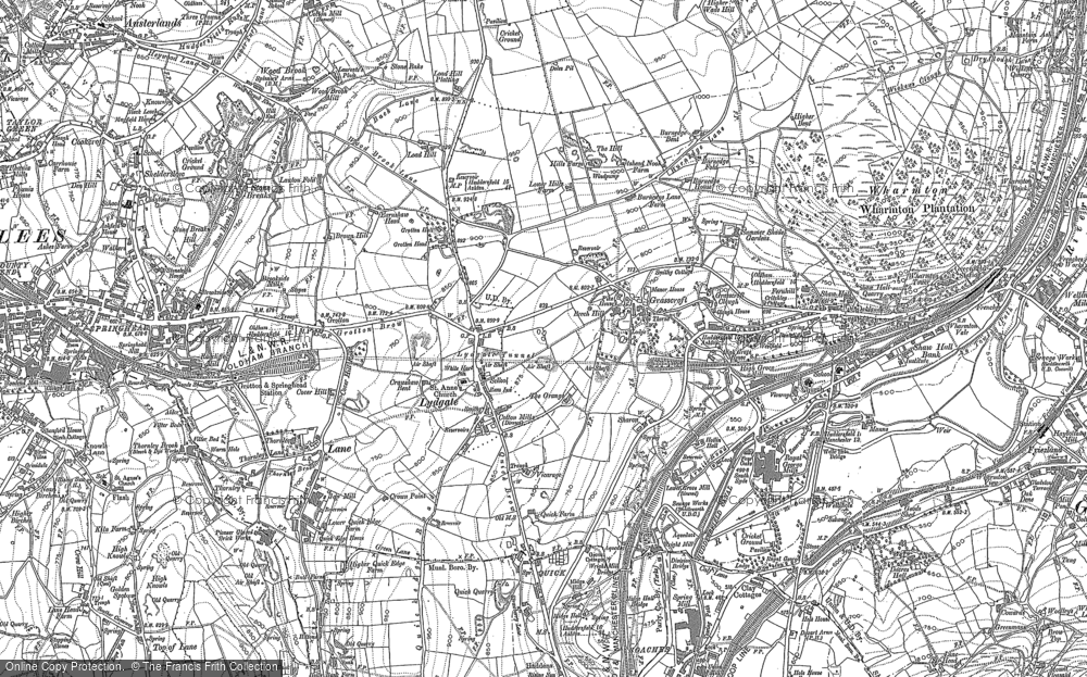 Old Map of Lydgate, 1891 - 1906 in 1891