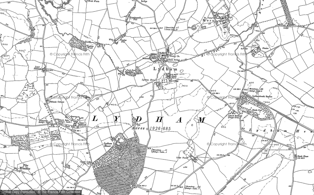 Old Map of Historic Map covering Bromleysmill in 1882