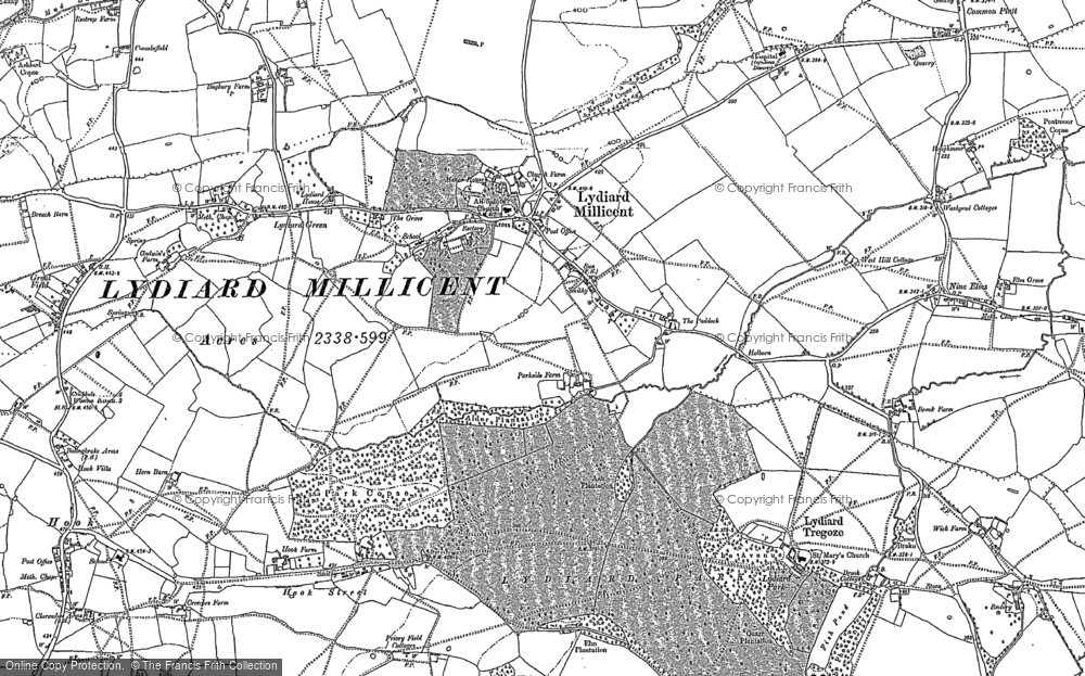 Old Map of Lydiard Millicent, 1899 in 1899