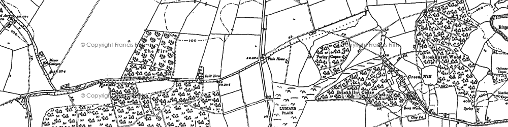 Old map of Lydiard Plain in 1898