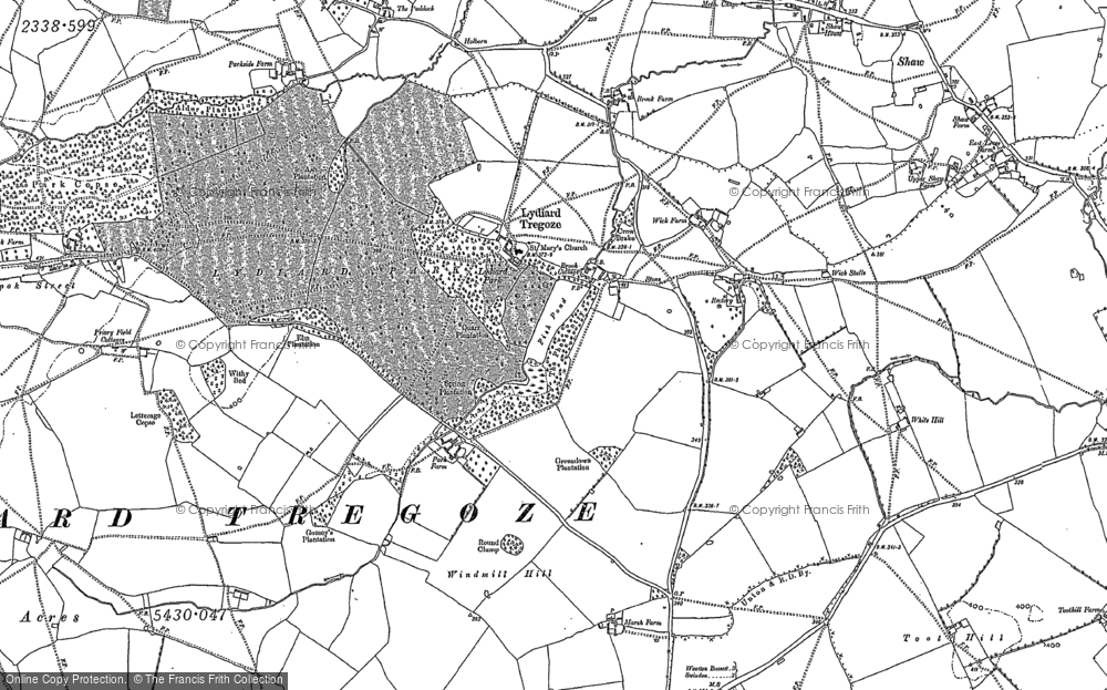 Old Map of Lydiard Tregoze, 1899 in 1899