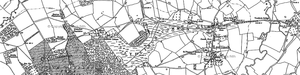 Old map of Stock Gaylard in 1886
