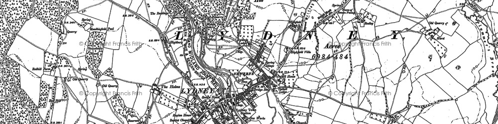 Old map of Newerne in 1879