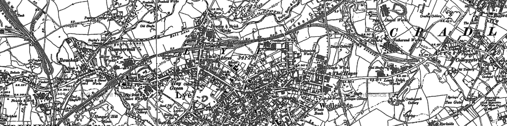 Old map of Stambermill in 1901