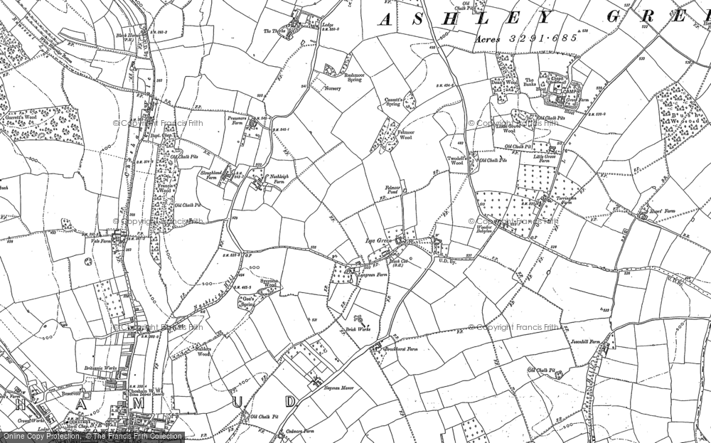 Old Map of Lye Green, 1923 in 1923
