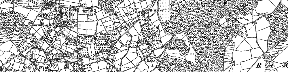 Old map of Callow Hill in 1901