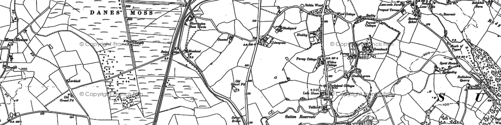 Old map of Moss Lane in 1897